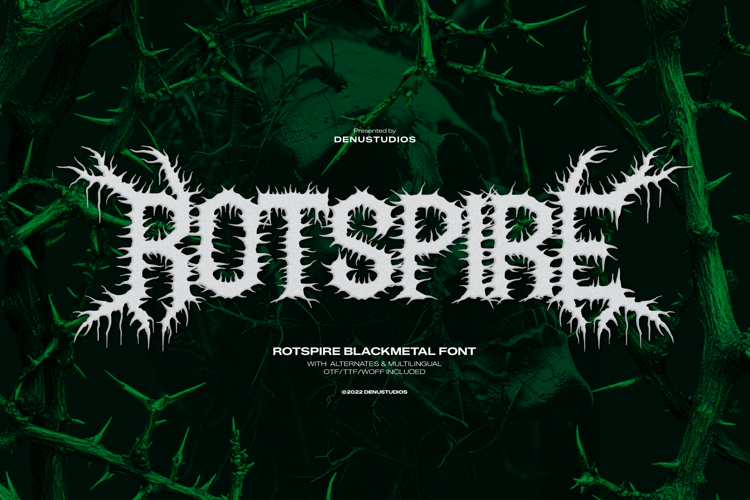 Rotspire | Black Metal Font