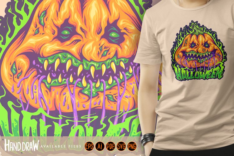 Rotten pumpkin monster fruity fright monster example image 1