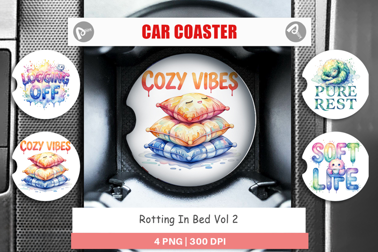 Rotting In Bed Anti-Hustle Car Coaster