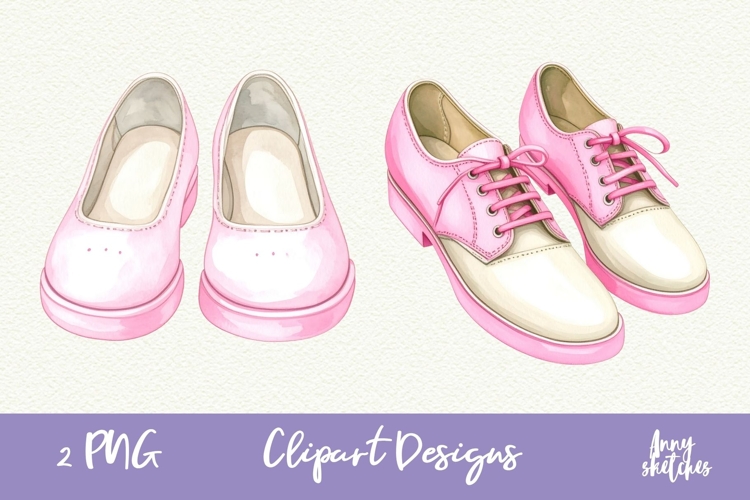 Vintage Golf Shoes Saddle-Style Shoes Pink Golf Clipart