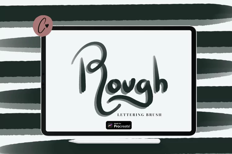 Rough Shadow Lettering Brush for Procreate