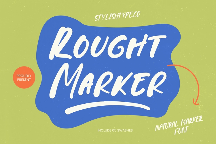 Rought Marker - Natural Marker Font