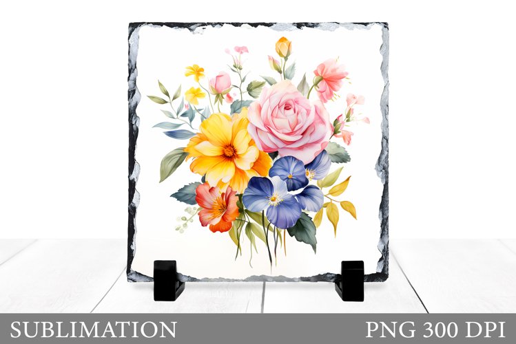 Flowers Sublimation. Wildflowers Slate Sublimation example image 1