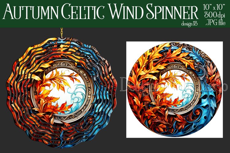 Autumn Wind Spinner, Sublimation Autumn Celtic Wind Spinner example image 1