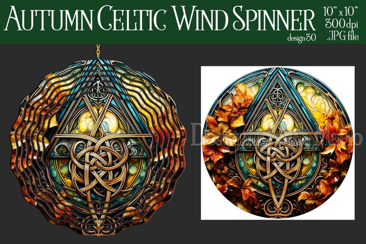 Autumn Wind Spinner, Sublimation Autumn Celtic Wind Spinner example image 1