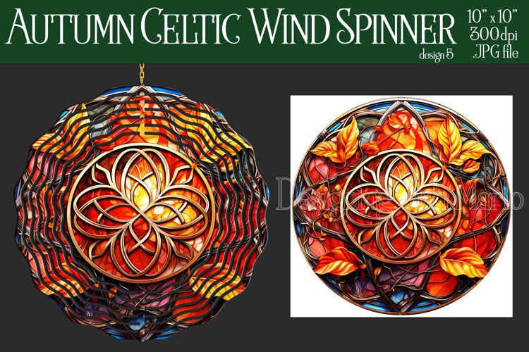 Autumn Wind Spinner, Sublimation Autumn Celtic Wind Spinner example image 1