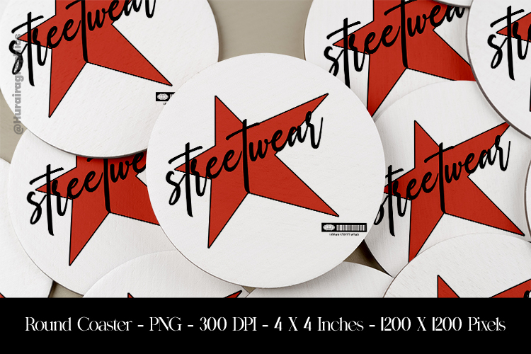 Streetwear Round Coaster Sublimation Design