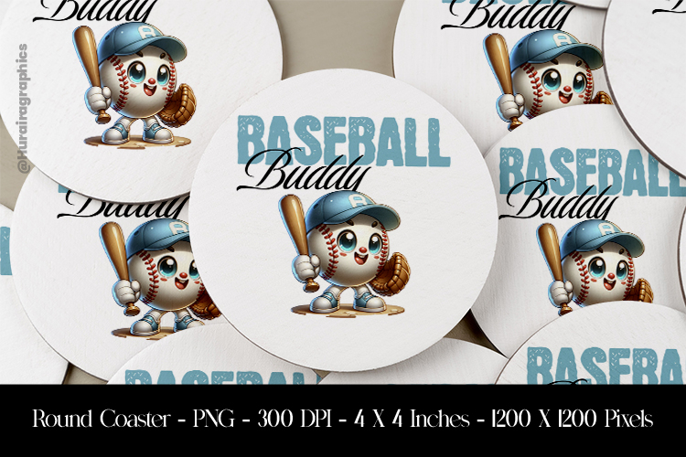 Basket Ball Buddy Round Coaster Sublimation Design