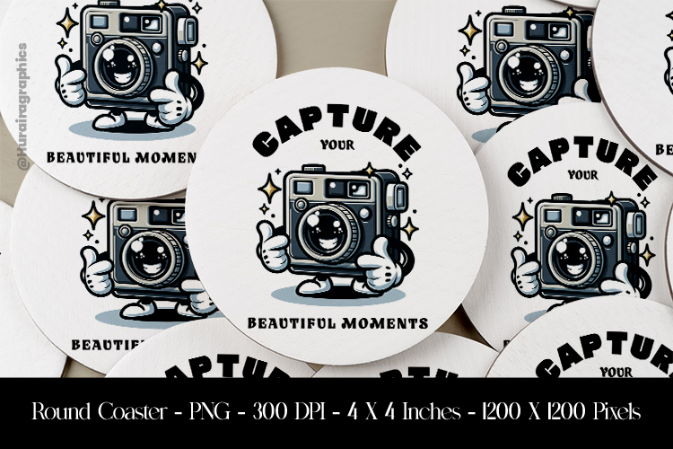Capure Your Beautiful Moments Round Coaster Sublimation
