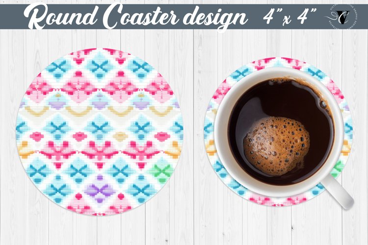 Valentines Round Coasters | Cross stitch Hearts pattern