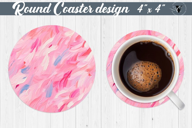 Round Coasters | Paint stroke example image 1
