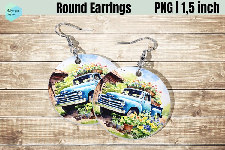 3D Round Earring Sublimation | Pickup