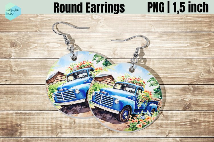 3D Round Earring Sublimation | Pickup