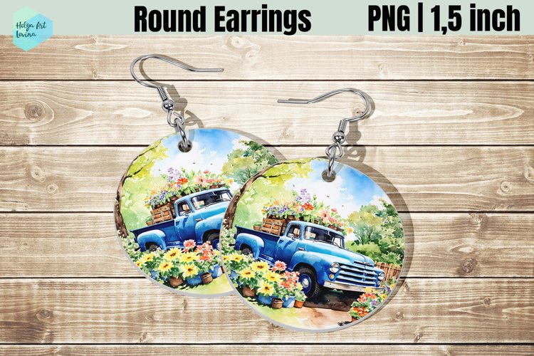 3D Round Earring Sublimation | Pickup