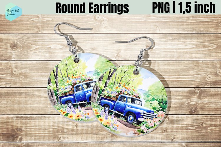3D Round Earring Sublimation | Pickup