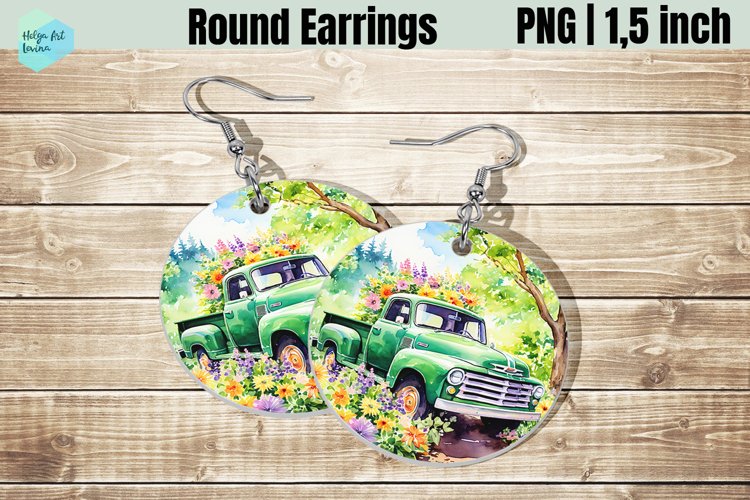 3D Round Earring Sublimation | Pickup