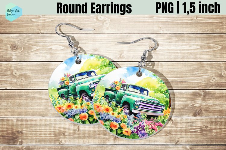 3D Round Earring Sublimation | Pickup