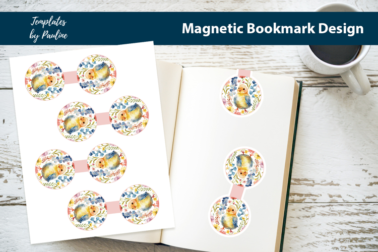 Round Easter Chick Magnetic Bookmark, Baby Chick Bookmark
