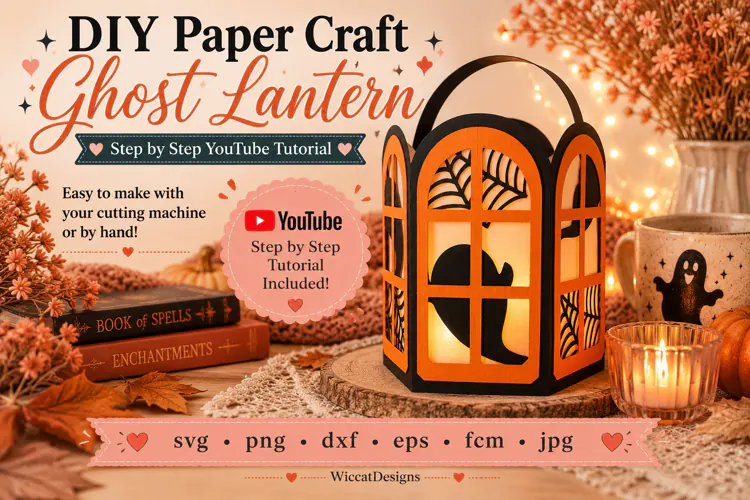 Round ghost luminary svg