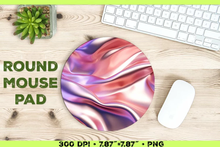 Melty Metallics Design Round Mouse Pad Sublimation