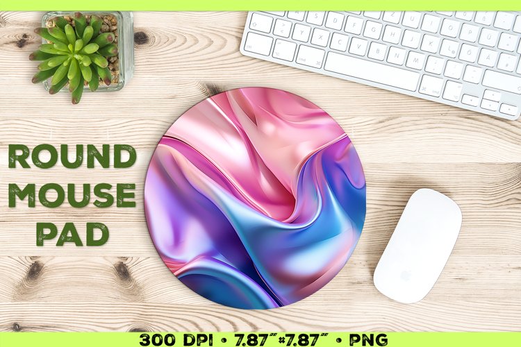 Melty Metallics Design Round Mouse Pad Sublimation