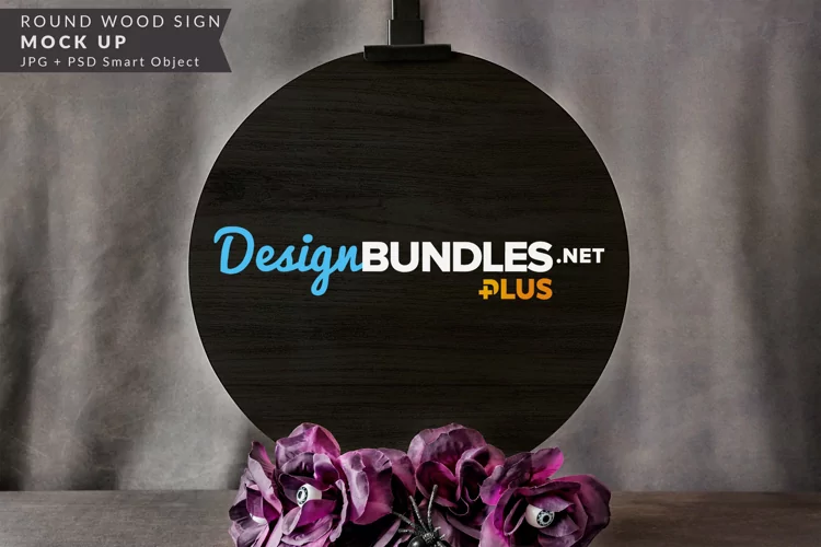 Halloween Mock up | Round Sign