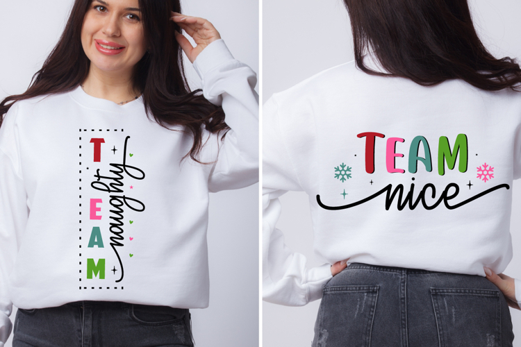 Team Naughty SVG, Team Nice SVG, Family Christmas Shirt