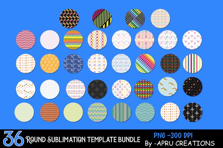 round sublimation bundle