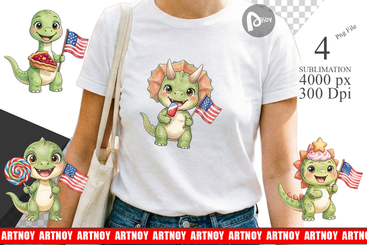 Round Summer Treats Dino Sublimation