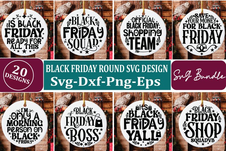 Black Friday Svg Round Sign Bundle, Black Friday Quotes
