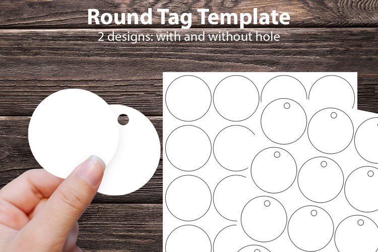 Circle Hang Tag Template - 2" Round / Circle tags example image 1