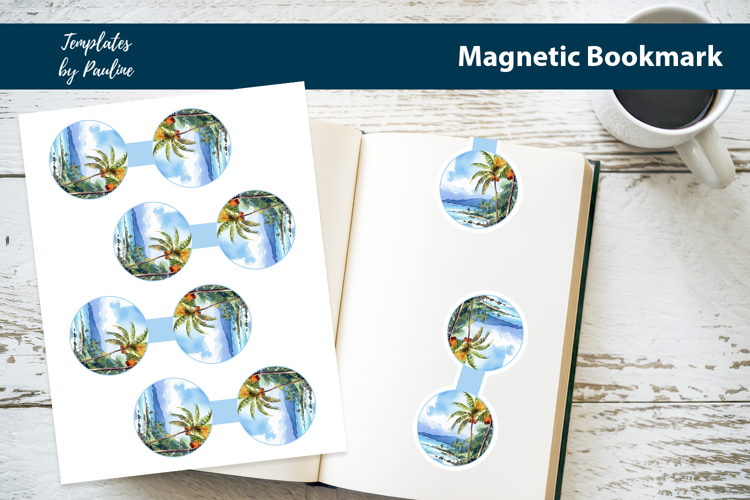 Summer Vibe Magnetic Bookmark, Beach Printable Bookmark