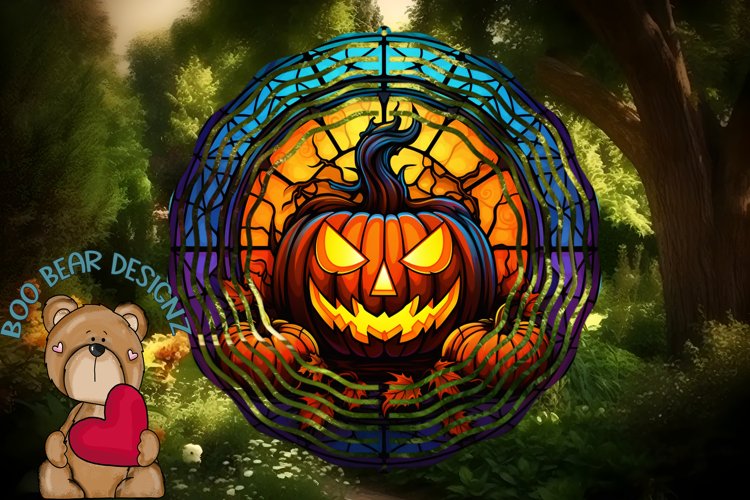 Halloween Wind Spinner Sublimation design example image 1