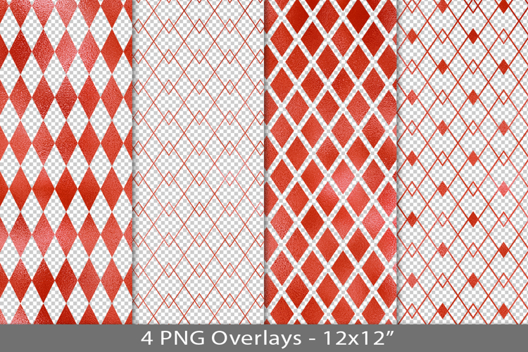 Red foil seamless pattern overlay, PNG