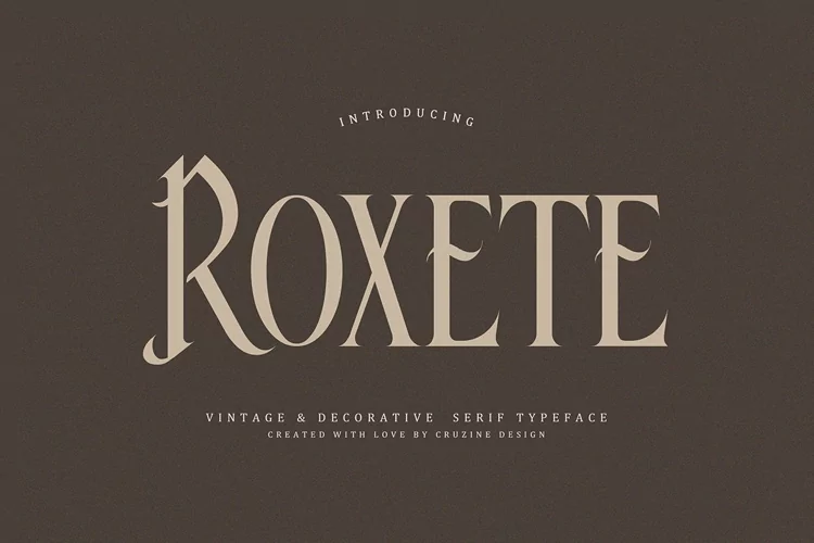 Roxete Vintage Serif Font