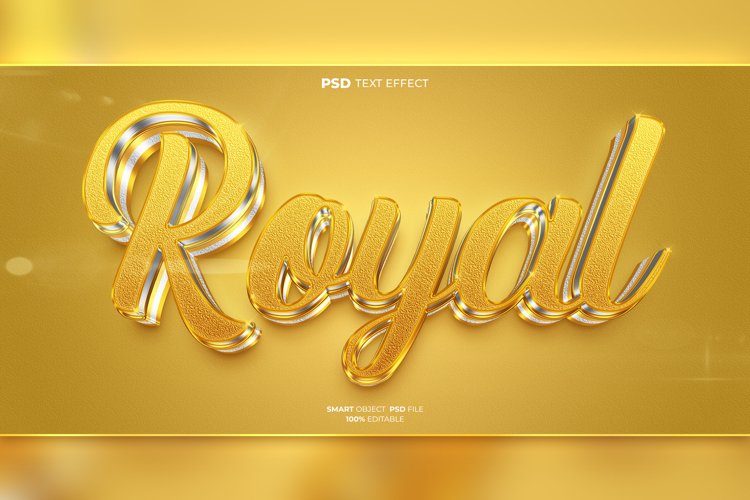 Royal 3D editable text effect
