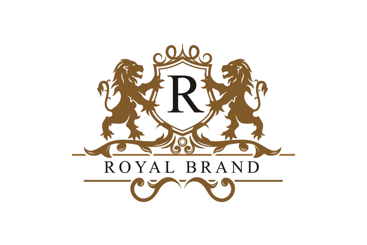 Lion crest logo design for hotel and real estate brand ident