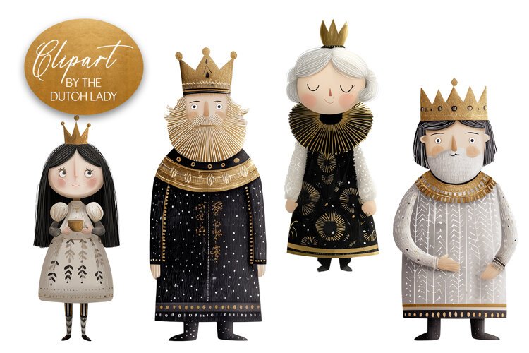 Cute Royal Family Clipart example image 1