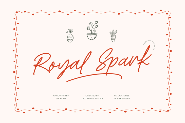 Royal Spark Handwritten Ink Font