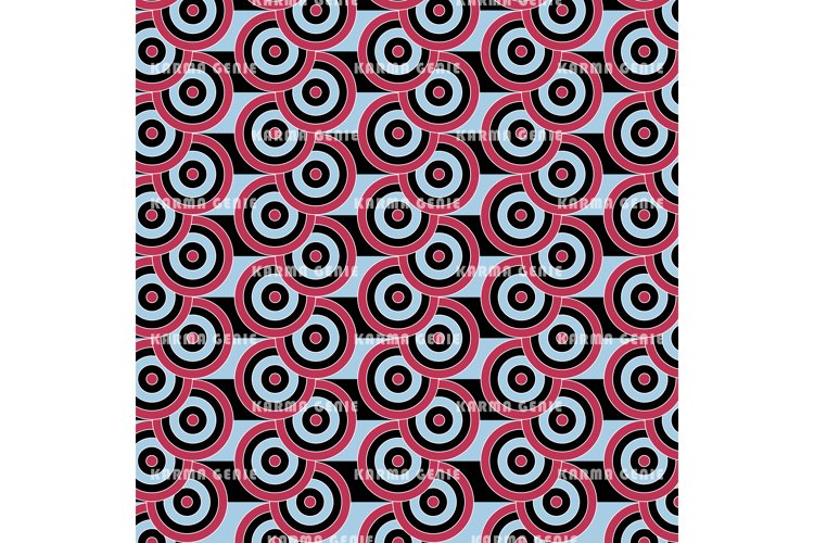 Retro Blue   Magenta Mid Century Pattern Background