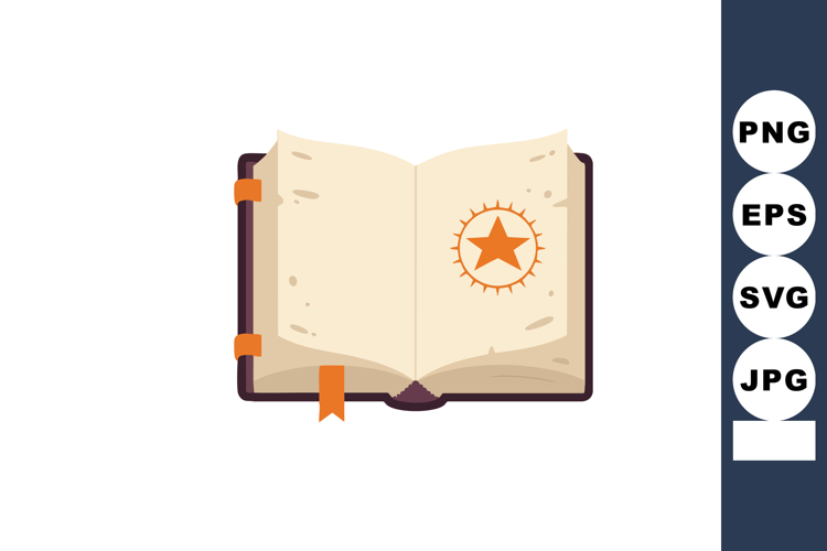 Open Book Clipart Image 21