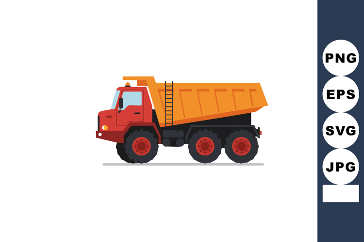 Dump Truck Vector Image 4