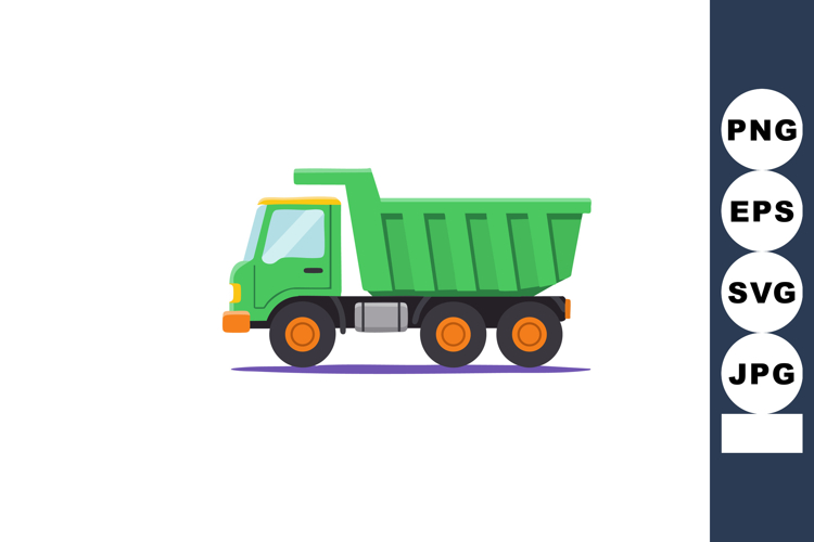 Dump Truck Vector Image 3