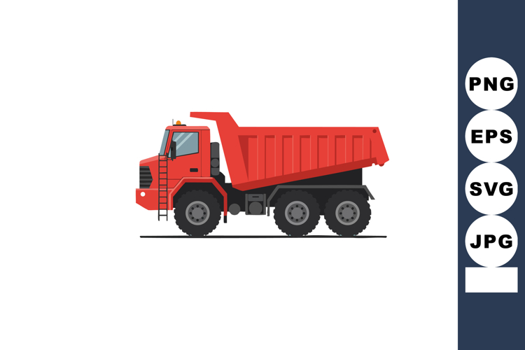 Dump Truck Vector Image 2