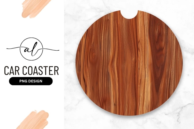 Wooden Texture Background For Round Car Coaster