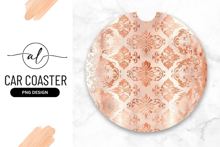 Elegant round car coaster png design