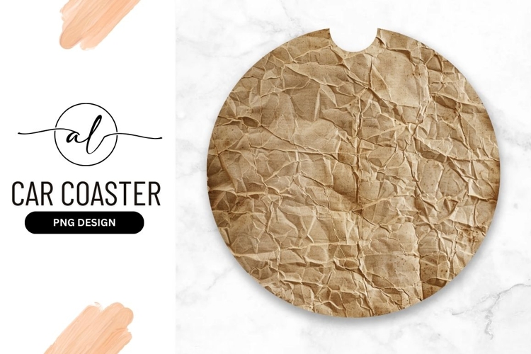 Distressed Brown Paper Texture Circle Design