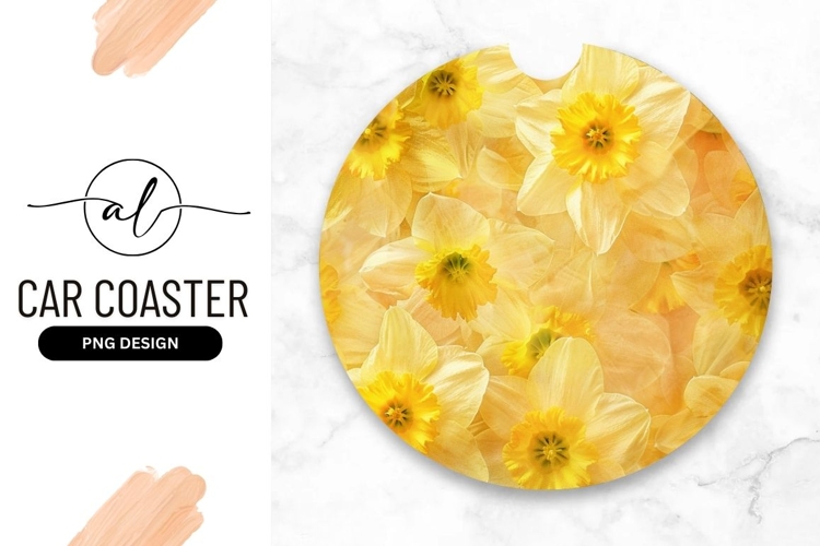 Yellow Daffodil Flowers Circular Arrangement Floral Design