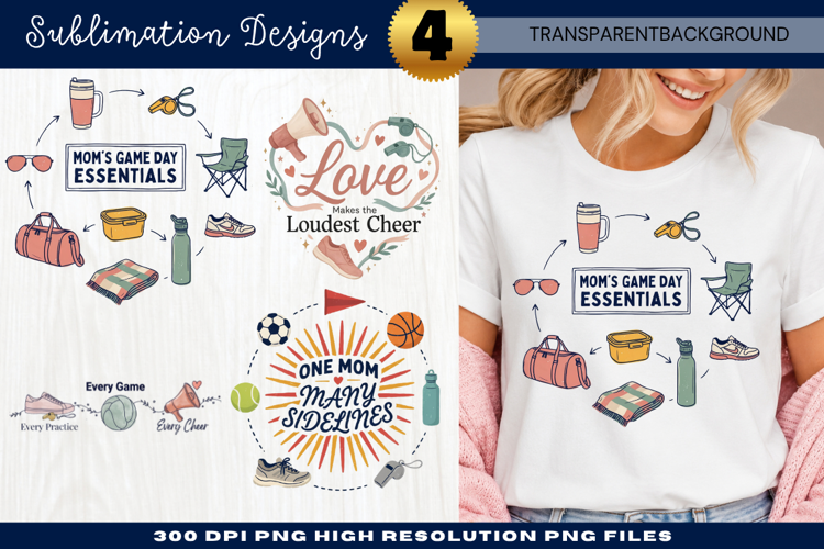 Happy Place Sports Mom Sublimation Design sports mom png