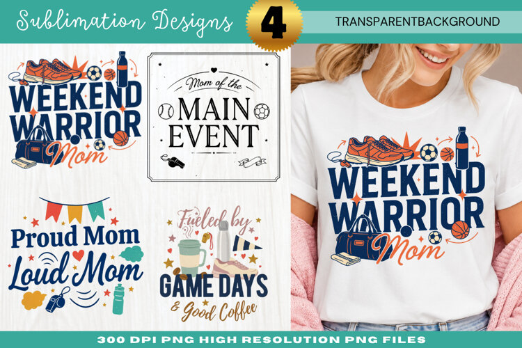 Weekend Warrior Sports Mom PNG Design weekend warrior, sport example image 1
